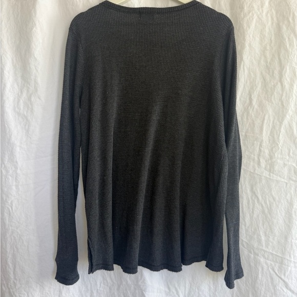 Anthropologie T.la Nadia Thermal Waffle Knit Gray Long Sleeve Top Size Small - Picture 16 of 16